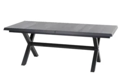 SIENA GARDEN Messina/Corido Dining Set, Anthrazit, Alu/Geflecht/Keramik, 200-260 X 100 Cm, Inkl. 4 Diningsessel -Deko Garten Verkauf 23806 3.jpg