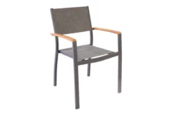 VILLANA Esstischgarnitur, Anthrazit/grau, Alu/ FSC-Akazienholz, Ausziehtisch 150/200 Cm, 8 Stapelstühle 29 VILLANA Esstischgarnitur, Anthrazit/grau, Alu/ FSC-Akazienholz, Ausziehtisch 150/200 Cm, 8 Stapelstühle -Deko Garten Verkauf 23911 02.jpg