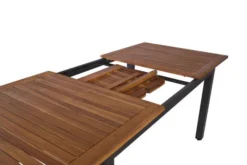 VILLANA Esstischgarnitur, Anthrazit/grau, Alu/ FSC-Akazienholz, Ausziehtisch 150/200 Cm, 8 Stapelstühle 25 VILLANA Esstischgarnitur, Anthrazit/grau, Alu/ FSC-Akazienholz, Ausziehtisch 150/200 Cm, 8 Stapelstühle -Deko Garten Verkauf 23911 04.jpg