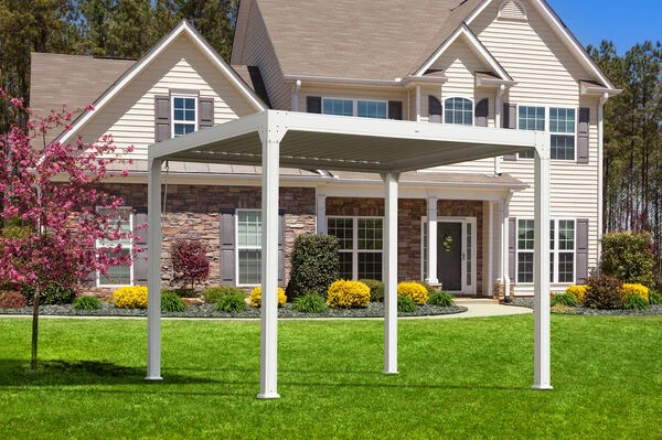 OUTFLEXX Pergola, Weiß Matt, Aluminium, 300x300x248 Cm 2 OUTFLEXX Pergola, Weiß Matt, Aluminium, 300x300x248 Cm – Bild 2