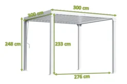 OUTFLEXX Pergola, Weiß Matt, Aluminium, 300x300x248 Cm 16 OUTFLEXX Pergola, Weiß Matt, Aluminium, 300x300x248 Cm -Deko Garten Verkauf 24135 05.jpg