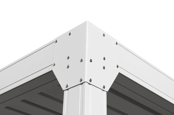 OUTFLEXX Pergola, Weiß Matt, Aluminium, 300x300x248 Cm 11 OUTFLEXX Pergola, Weiß Matt, Aluminium, 300x300x248 Cm – Bild 11