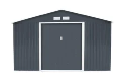 OUTTECH Gerätehaus, Anthrazit, Stahl, 340 X 382 X 210 Cm, Schiebetüren, Inkl. Lüftungsgitter -Deko Garten Verkauf 24394 3.jpg