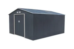 OUTTECH Gerätehaus, Anthrazit, Stahl, 340 X 382 X 210 Cm, Schiebetüren, Inkl. Lüftungsgitter -Deko Garten Verkauf 24394 4.jpg