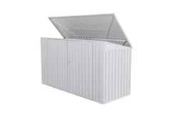 OUTTECH Mülltonnenbox, Silber, Stahl, 237 X 101 X 131 Cm, Doppeltüren -Deko Garten Verkauf 24398 3.jpg