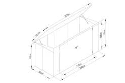 OUTTECH Mülltonnenbox, Silber, Stahl, 237 X 101 X 131 Cm, Doppeltüren -Deko Garten Verkauf 24398 5.jpg