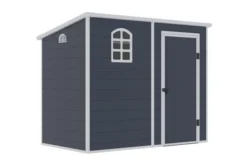 OUTTECH Gerätehaus, Anthrazit, Polypropylen, 247 X 143 X 194 Cm, Inkl. Fenster Und Lüftungsgitter -Deko Garten Verkauf 24402 4.jpg