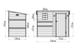 OUTTECH Gerätehaus, Anthrazit, Polypropylen, 247 X 143 X 194 Cm, Inkl. Fenster Und Lüftungsgitter -Deko Garten Verkauf 24402 5.jpg