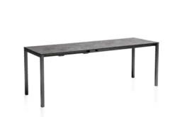 KETTLER Cubic/Basic Plus Esstischgarnitur, Anthrazit, Alu/HPL/Textilene, 140/210x70 Cm, 6 Stapelsessel -Deko Garten Verkauf 28833 03.jpg