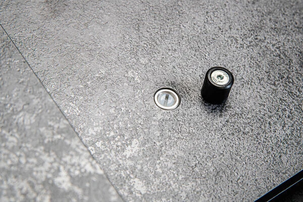 KETTLER Cubic/Altura Esstischgarnitur, Anthrazit, Alu/HPL/Textilene, 140/210x70 Cm, 6 Stapel, 2 Multipos 6 KETTLER Cubic/Altura Esstischgarnitur, Anthrazit, Alu/HPL/Textilene, 140/210x70 Cm, 6 Stapel, 2 Multipos – Bild 6