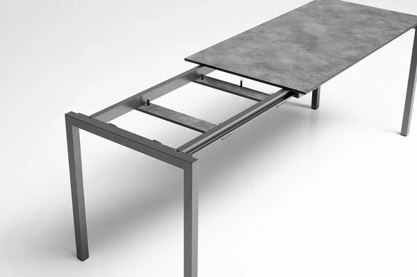 KETTLER Cubic/Altura Esstischgarnitur, Anthrazit, Alu/HPL/Textilene, 140/210x70 Cm, 6 Stapel, 2 Multipos 7 KETTLER Cubic/Altura Esstischgarnitur, Anthrazit, Alu/HPL/Textilene, 140/210x70 Cm, 6 Stapel, 2 Multipos – Bild 7