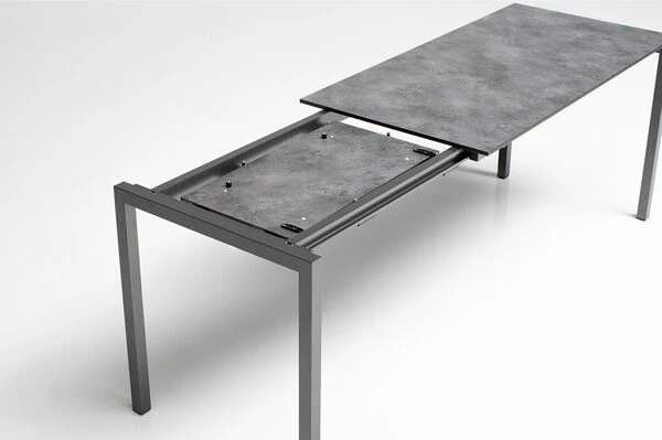 KETTLER Cubic/Altura Esstischgarnitur, Anthrazit, Alu/HPL/Textilene, 140/210x70 Cm, 6 Stapel, 2 Multipos 9 KETTLER Cubic/Altura Esstischgarnitur, Anthrazit, Alu/HPL/Textilene, 140/210x70 Cm, 6 Stapel, 2 Multipos – Bild 9