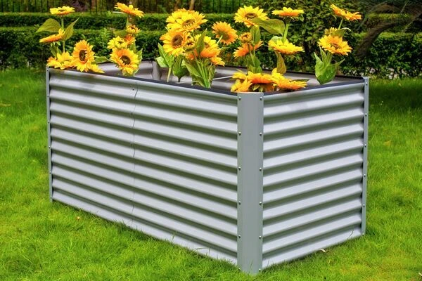 OUTFLEXX Hochbeet, Silber, Zincalume, Pulverbeschichtet, 180 X 90 X 84 Cm 6 OUTFLEXX Hochbeet, Silber, Zincalume, Pulverbeschichtet, 180 X 90 X 84 Cm – Bild 6