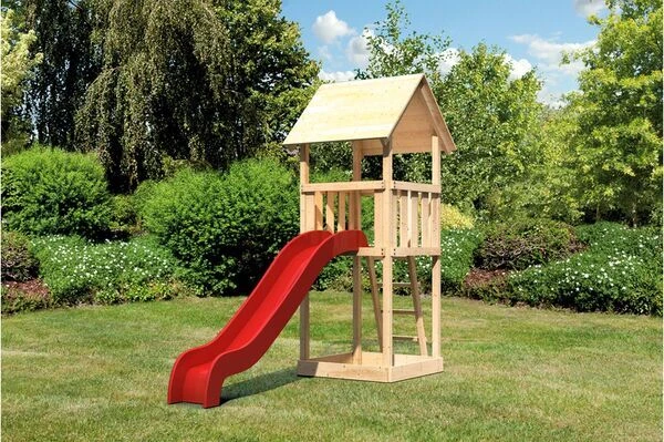 KARIBU Spielturm Lotti, Fichtenholz 18 Mm, Naturbelassen 2 KARIBU Spielturm Lotti, Fichtenholz 18 Mm, Naturbelassen – Bild 2