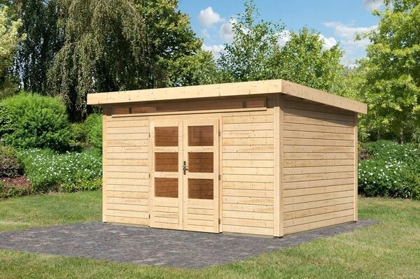 KARIBU Gartenhaus Kandern 9, Fichtenholz 28 Mm, Naturbelassen, Ca. 10,8 M² 2 KARIBU Gartenhaus Kandern 9, Fichtenholz 28 Mm, Naturbelassen, Ca. 10,8 M² – Bild 2