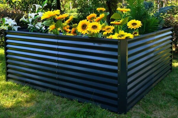 OUTFLEXX Eck-Hochbeet, Anthrazit, Zincalume, 210x210x90x84cm 2 OUTFLEXX Eck-Hochbeet, Anthrazit, Zincalume, 210x210x90x84cm – Bild 2