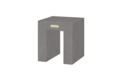 OUTFLEXXHocker, Grau, Faserzement, 40 X 40 X 46 Cm, Glatte Oberfläche, Würfeldesign