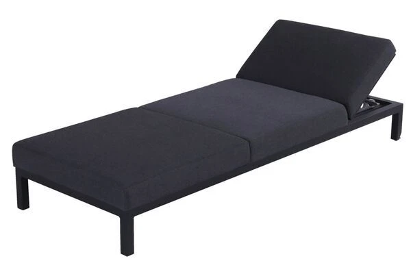 HARTMAN Adam Gartenliege, Sooty, Alu/Sunbrella, 4x4 Textilen, 195x70x30cm, Rückenlehne Verstellbar, Inkl. Kopfkissen 2 HARTMAN Adam Gartenliege, Sooty, Alu/Sunbrella, 4x4 Textilen, 195x70x30cm, Rückenlehne Verstellbar, Inkl. Kopfkissen – Bild 2