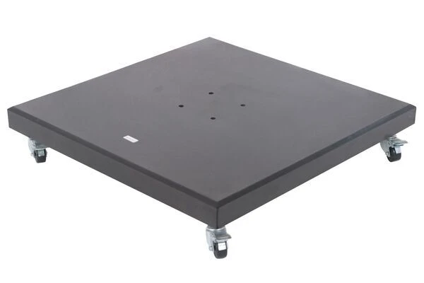 OUTFLEXX Schirmständer, Granit, 80x80x16,5cm, 120kg, Mit Lenkrollen 2 OUTFLEXX Schirmständer, Granit, 80x80x16,5cm, 120kg, Mit Lenkrollen – Bild 2
