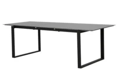 OUTFLEXX Alexander Ausziehtisch, Mattgrau, Alu, 206/266x100x74 Cm, Ausziehbare Tischplatte