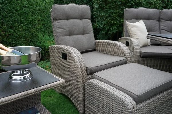 Ploß Rabida Comfort Dining / Lounge Sessel, Champagner-meliert, Polyrattan, 73x85x112 Cm, Verstellbar 2 Ploß Rabida Comfort Dining / Lounge Sessel, Champagner-meliert, Polyrattan, 73x85x112 Cm, Verstellbar – Bild 2