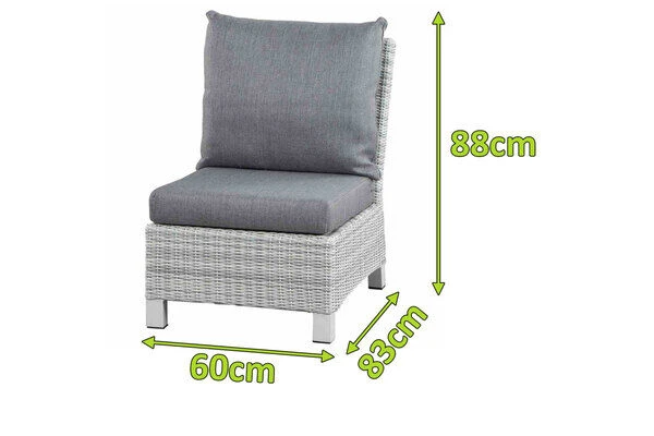 SIENA GARDEN Corido Mittelelement, Ice Grey, Alu / Gardino®-Geflecht, 60x83x88 Cm 2 SIENA GARDEN Corido Mittelelement, Ice Grey, Alu / Gardino®-Geflecht, 60x83x88 Cm – Bild 2