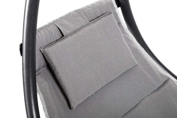 OUTFLEXX Doppelhängesessel, Anthrazit Matt/schwarz, Stahl/Textilene, 190x124x200cm, Inkl. Polster 4 OUTFLEXX Doppelhängesessel, Anthrazit Matt/schwarz, Stahl/Textilene, 190x124x200cm, Inkl. Polster – Bild 4