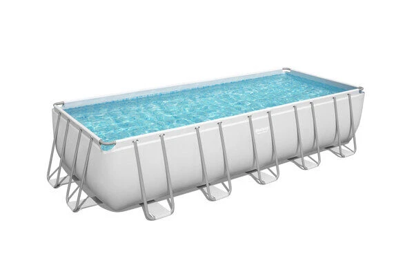 BESTWAY Power Steel Pool Komplett-Set, Grau, TriTech, 640x274x132cm, Mit Sandfilter, Leiter, Abdeckplane 2 BESTWAY Power Steel Pool Komplett-Set, Grau, TriTech, 640x274x132cm, Mit Sandfilter, Leiter, Abdeckplane – Bild 2