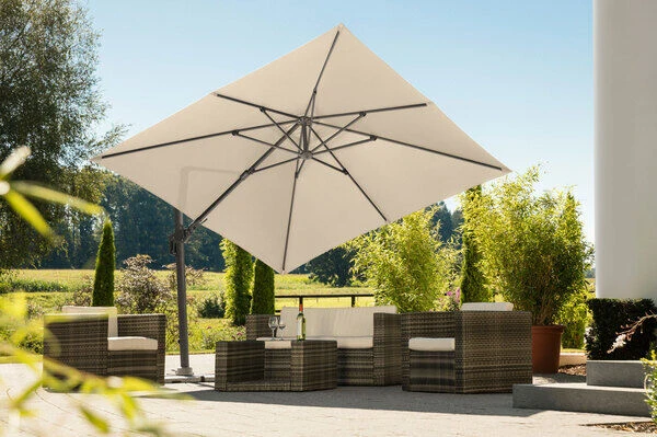 Schneider® SCHNEIDER Rhodos Grande Ampelschirm, Natur, 300x400 Cm, Rechteckig 2 Schneider® SCHNEIDER Rhodos Grande Ampelschirm, Natur, 300x400 Cm, Rechteckig – Bild 2