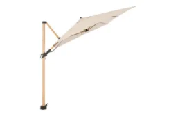 DOPPLER Alu Wood Pendelschirm, Natur, Alu/Polyester, 300x220 Cm, Mit Kurbel, Holzoptik