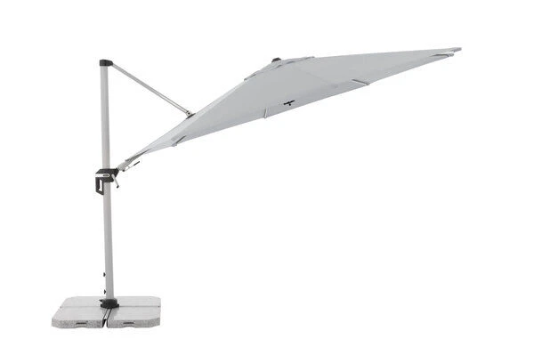 DOPPLER Active Pendelschirm, Grau, Alu/Polyester, 370cmx210 Cm, Mit Kurbel, 360°-drehbar 2 DOPPLER Active Pendelschirm, Grau, Alu/Polyester, 370cmx210 Cm, Mit Kurbel, 360°-drehbar – Bild 2