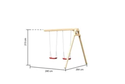 KARIBU Lotti Spielturm, Naturbelassen, Nordische Fichte, 107x107x291cm, Mit Doppelschaukel -Deko Garten Verkauf 30399 2 05.jpg