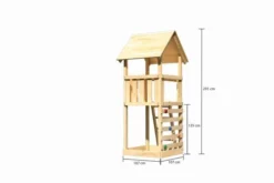 KARIBU Lotti Spielturm, Naturbelassen, Nordische Fichte, 107x107x291cm, Mit Kletterwand ECO -Deko Garten Verkauf 30401 2 05.jpg