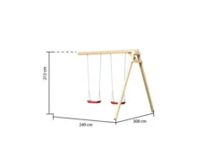 KARIBU Anna Spielturm, Naturbelassen, Nordische Fichte, 347x264x270cm, Mit Doppelschaukel -Deko Garten Verkauf 30406 2 06.jpg
