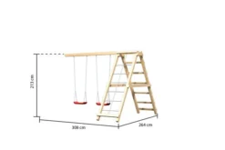 KARIBU Anna Turm, Naturbelassen, Nordische Fichte, 415x264x270cm, Mit Rutsche Rot,Doppelschaukel Und Gerüst -Deko Garten Verkauf 30407 10 06.jpg