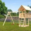 KARIBU Danny Turm, Naturbelassen, Fichte, 347x264x291cm, Mit Doppelschaukel