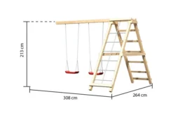 KARIBU Danny Turm, Naturbelassen, Fichte, 415x264x291cm, Mit Gerüst Und Doppelschaukel -Deko Garten Verkauf 30410 3 04.jpg