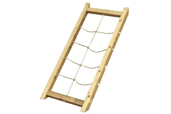 KARIBU Benjamin Stelzenhaus, Naturbelassen, Nordische Fichte, 198x244x309cm, Mit Rutsche Blau Und Netzrampe 3 KARIBU Benjamin Stelzenhaus, Naturbelassen, Nordische Fichte, 198x244x309cm, Mit Rutsche Blau Und Netzrampe – Bild 3