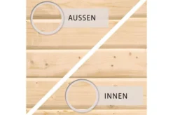 KARIBU Gartenhaus Theres 3, Naturbelassen, Fichtenholz 28mm, 270 X 244 X 242 Cm, Satteldach, Massivholzdach -Deko Garten Verkauf 30470 1 04.jpg