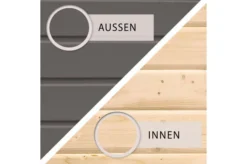 KARIBU Gartenhaus Radeburg 3, Terragrau, Fichtenholz 40mm, 406 X 369 X 229,5 Cm, Pultdach, Inkl. 2 Drehkippfenster -Deko Garten Verkauf 30476 4 04.jpg