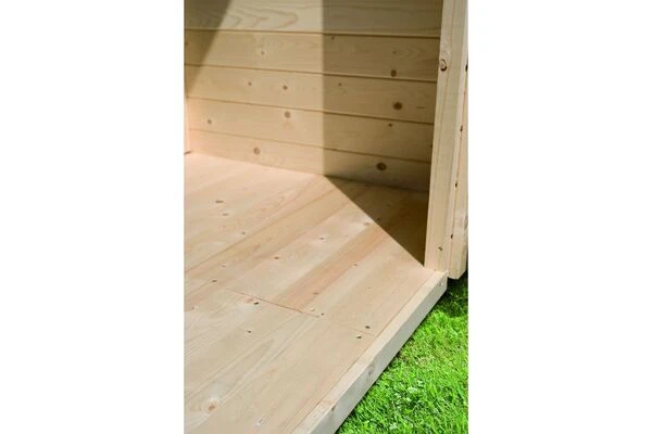 KARIBU Terrassenhaus Radeburg 5, Terragrau, Fichtenholz 38mm, 560 X 368 X 254 Cm, Flachdach 8 KARIBU Terrassenhaus Radeburg 5, Terragrau, Fichtenholz 38mm, 560 X 368 X 254 Cm, Flachdach – Bild 8