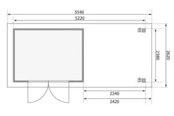 KARIBU Gartenhaus Askola 5, Terragrau, Fichtenholz 19mm, 554 X 246 X 211 Cm, Flachdach, Anbau 2,4m Mit Rückwand 15 KARIBU Gartenhaus Askola 5, Terragrau, Fichtenholz 19mm, 554 X 246 X 211 Cm, Flachdach, Anbau 2,4m Mit Rückwand -Deko Garten Verkauf 30537 10 06.jpg