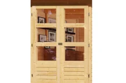 KARIBU Gartenhaus Askola 3,5, Naturbelassen, Fichtenholz 19mm, 528,5 X 246 X 211 Cm, Flachdach, Seitlicher Anbau 2,8m Mit Rückwand -Deko Garten Verkauf 30540 5 03.jpg