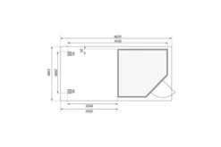 KARIBU Gartenhaus Schwandorf 3 , Naturbelassen, Fichtenholz 19mm, 467 X 217 X 218 Cm, Flachdach, Anbau 2,4m Mit Rückwand -Deko Garten Verkauf 30549 1 06.jpg
