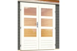 KARIBU Gartenhaus Kandern3 , Terragrau, Fichtenholz 28mm, 522,5 X 244 X 222 Cm, Pultdach, Anbau 2,35m Mit Rückwand -Deko Garten Verkauf 30555 2 03.jpg