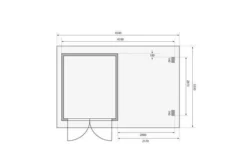 KARIBU Gartenhaus Bastrup4 , Naturbelassen, Fichtenholz 28mm, 454,5 X 297 X 222 Cm, Pultdach, Anbau 2m Mit Rückwand -Deko Garten Verkauf 30563 3 06.jpg