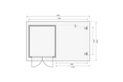 KARIBU Gartenhaus Bastrup4 , Naturbelassen, Fichtenholz 28mm, 554,5 X 297 X 222 Cm, Pultdach, Anbau 3m Mit Rückwand -Deko Garten Verkauf 30566 5 06.jpg