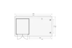KARIBU Gartenhaus Bastrup 4, Naturbelassen, Fichtenholz 28mm, 654,5 X 297 X 222 Cm, Pultdach, Anbau 4m Mit Rückwand -Deko Garten Verkauf 30568 1 07.jpg