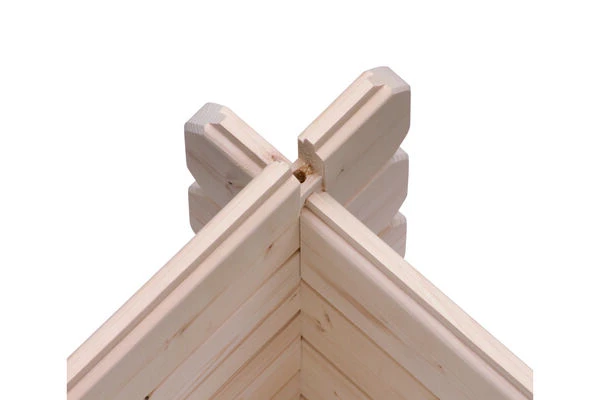 KARIBU Gartenhaus Bastrup 5, Naturbelassen, Fichtenholz 28mm, 714,5 X 297 X 222 Cm, Pultdach, Anbau 4m Mit Rückwand 9 KARIBU Gartenhaus Bastrup 5, Naturbelassen, Fichtenholz 28mm, 714,5 X 297 X 222 Cm, Pultdach, Anbau 4m Mit Rückwand – Bild 9