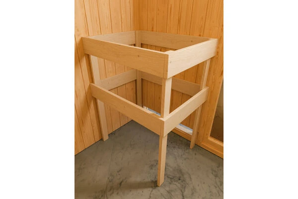 KARIBU Svea Sauna , Naturbelassen, Fichte, 224x160x202 Cm, BronzierteTür U. Kranz, Ofen 4,5 KW Bio Ext. Strg. 2 KARIBU Svea Sauna , Naturbelassen, Fichte, 224x160x202 Cm, BronzierteTür U. Kranz, Ofen 4,5 KW Bio Ext. Strg. – Bild 2